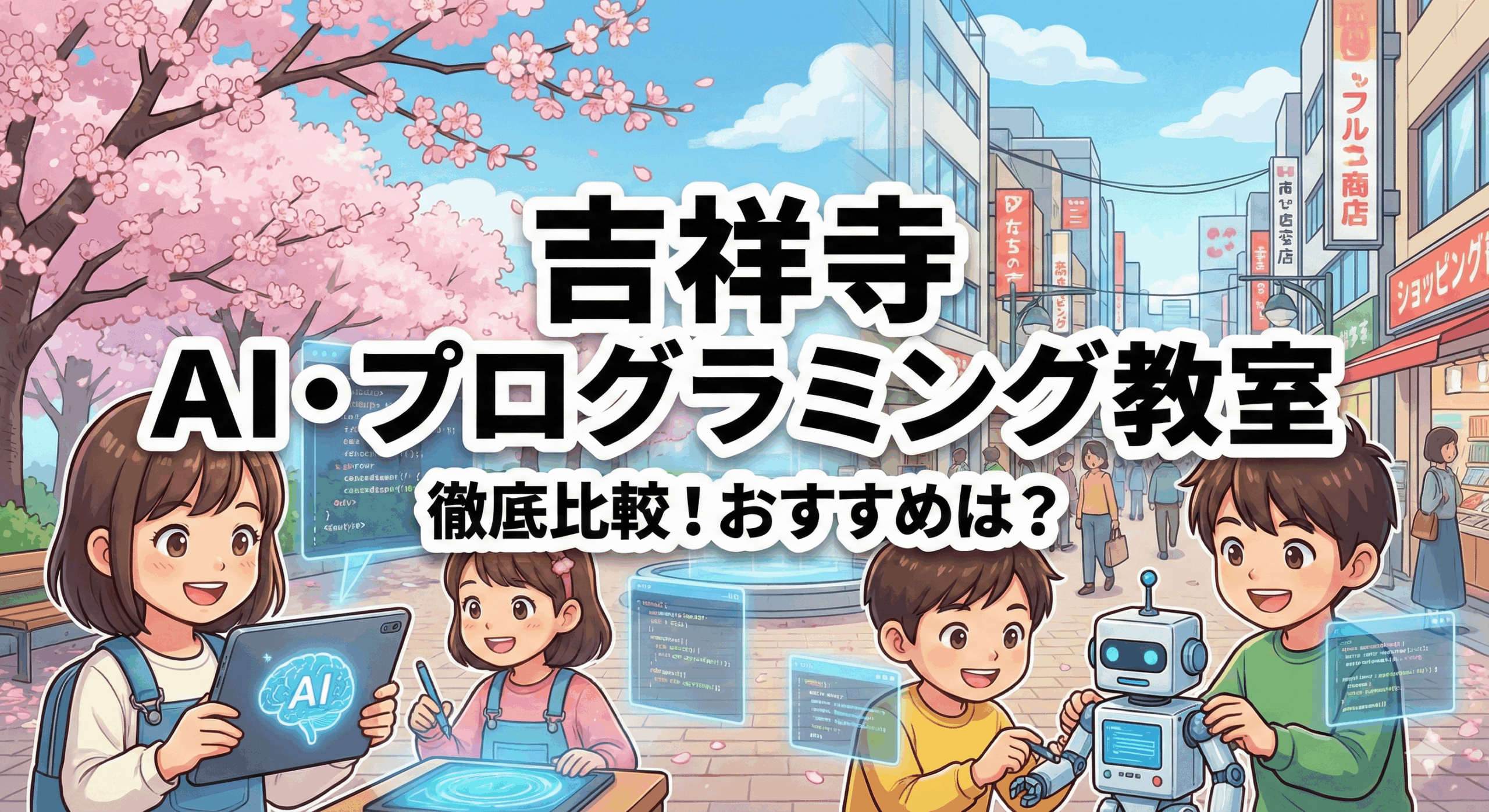 吉祥寺の子ども向けAI教室・プログラミング教室を徹底比較｜おすすめはどこ？