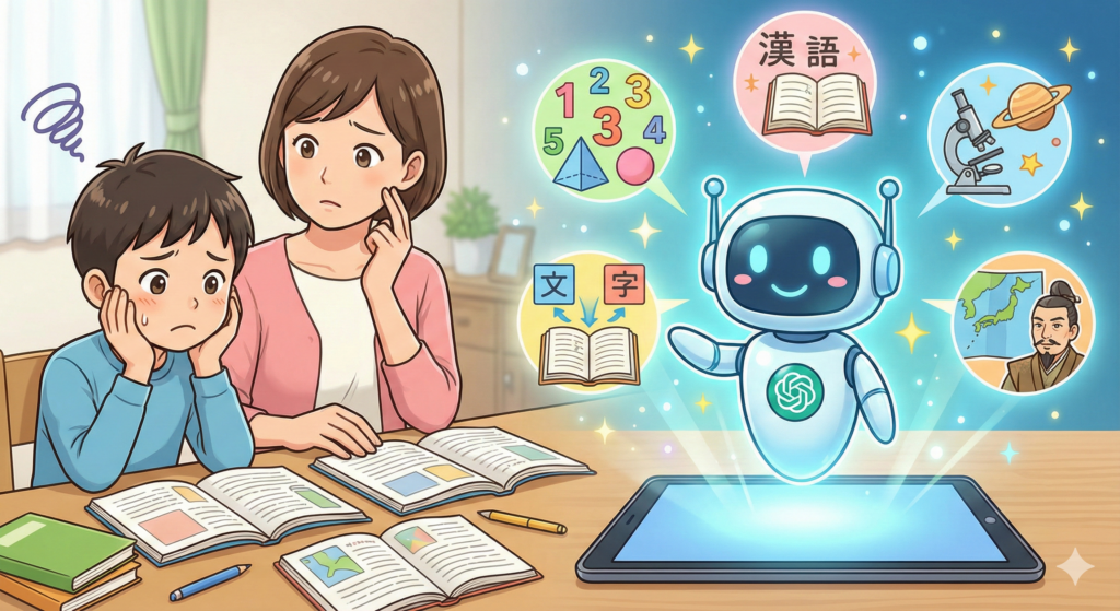 🎓 ChatGPTで苦手科目を得意科目に変える方法｜算数・国語・理科・社会別 克服プロンプト40選の画像1