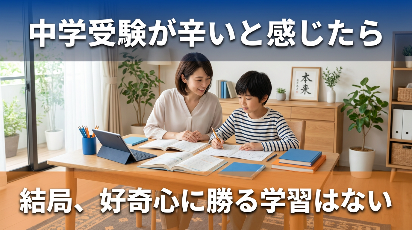 中学受験が辛いと感じたら知ってほしいこと