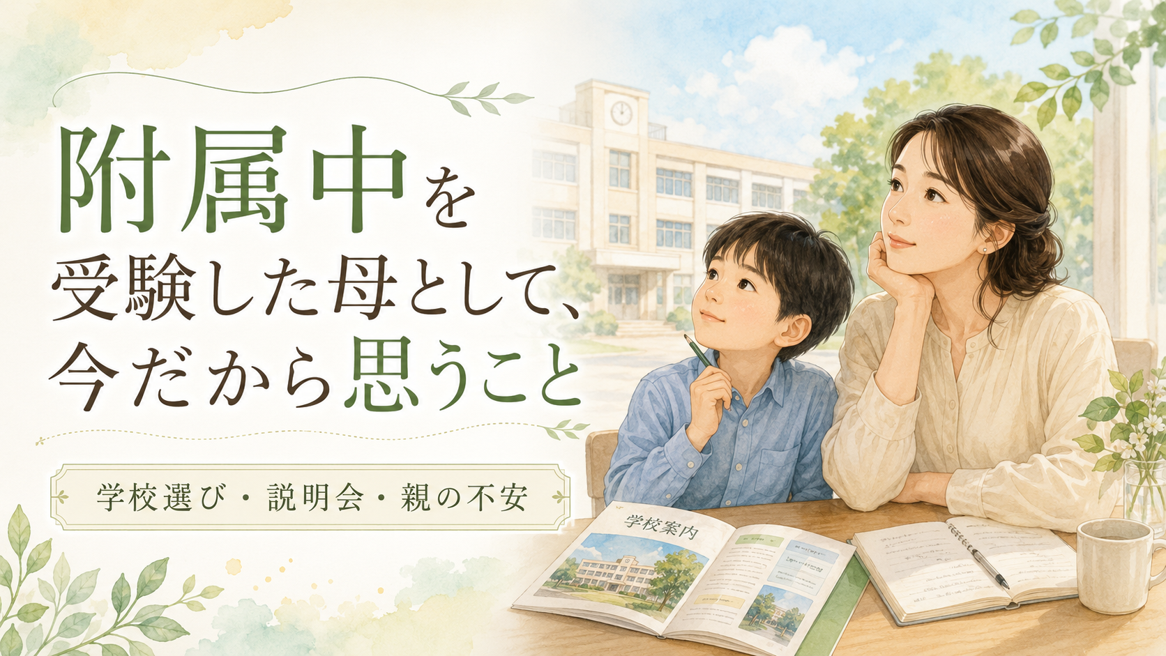 公立小から附属中を受験した母として、今だから思うこと