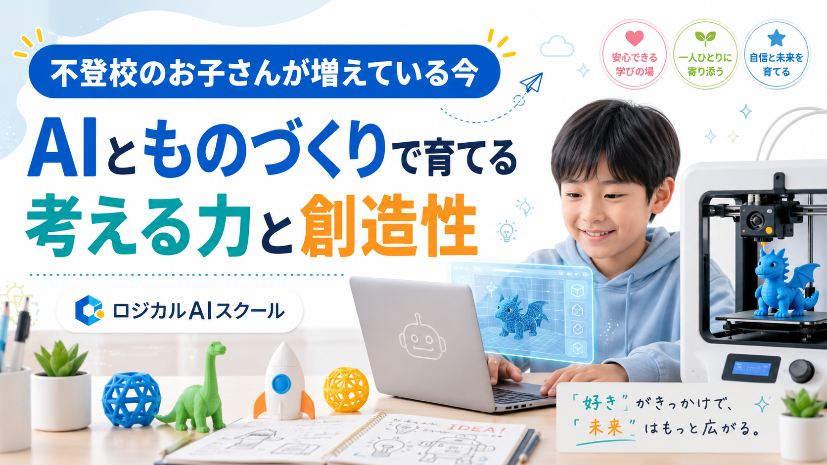 不登校のお子さんが増えている今、ロジカルAIスクールができること