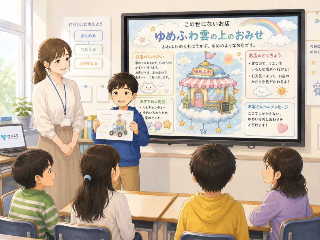 小学生・中学生の伝える力を育てる発表の時間|考えを言葉にするロジスクのレッスンの画像1