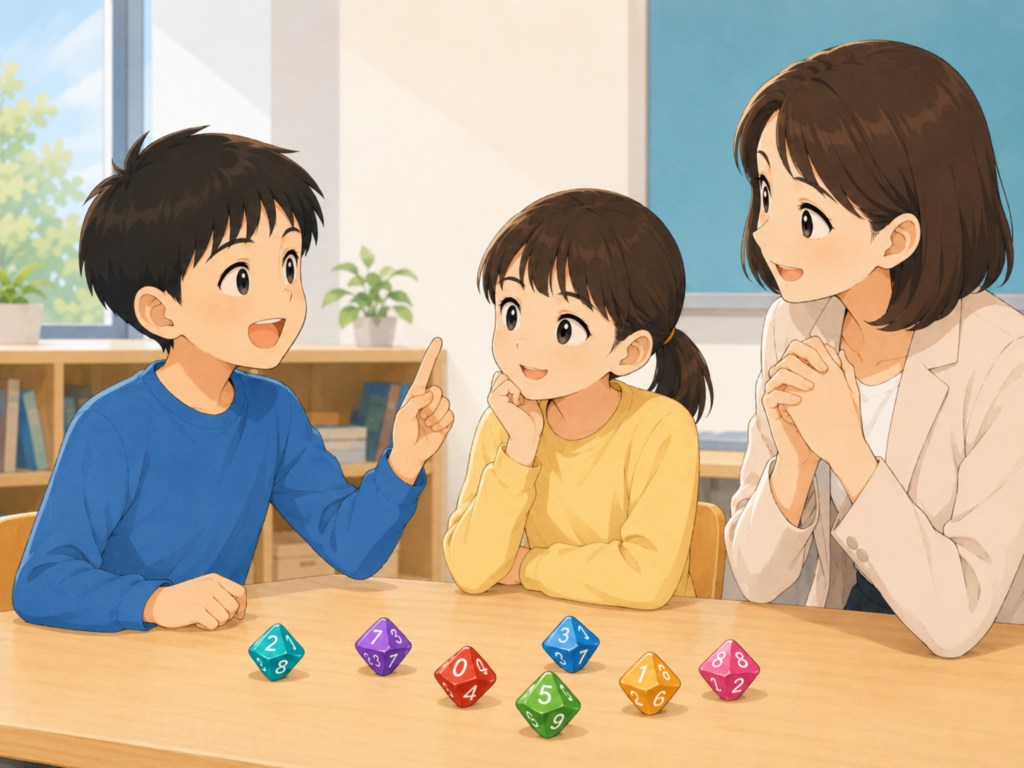 小学生・中学生の計算力と思考力を育てるサイコロ計算|ロジスクのレッスン紹介の画像2