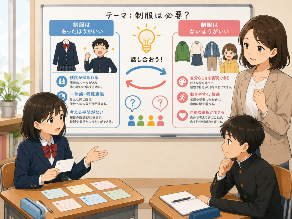 中学生のディベートで育つ力|考えを整理し、理由を持って伝えるレッスンの画像1