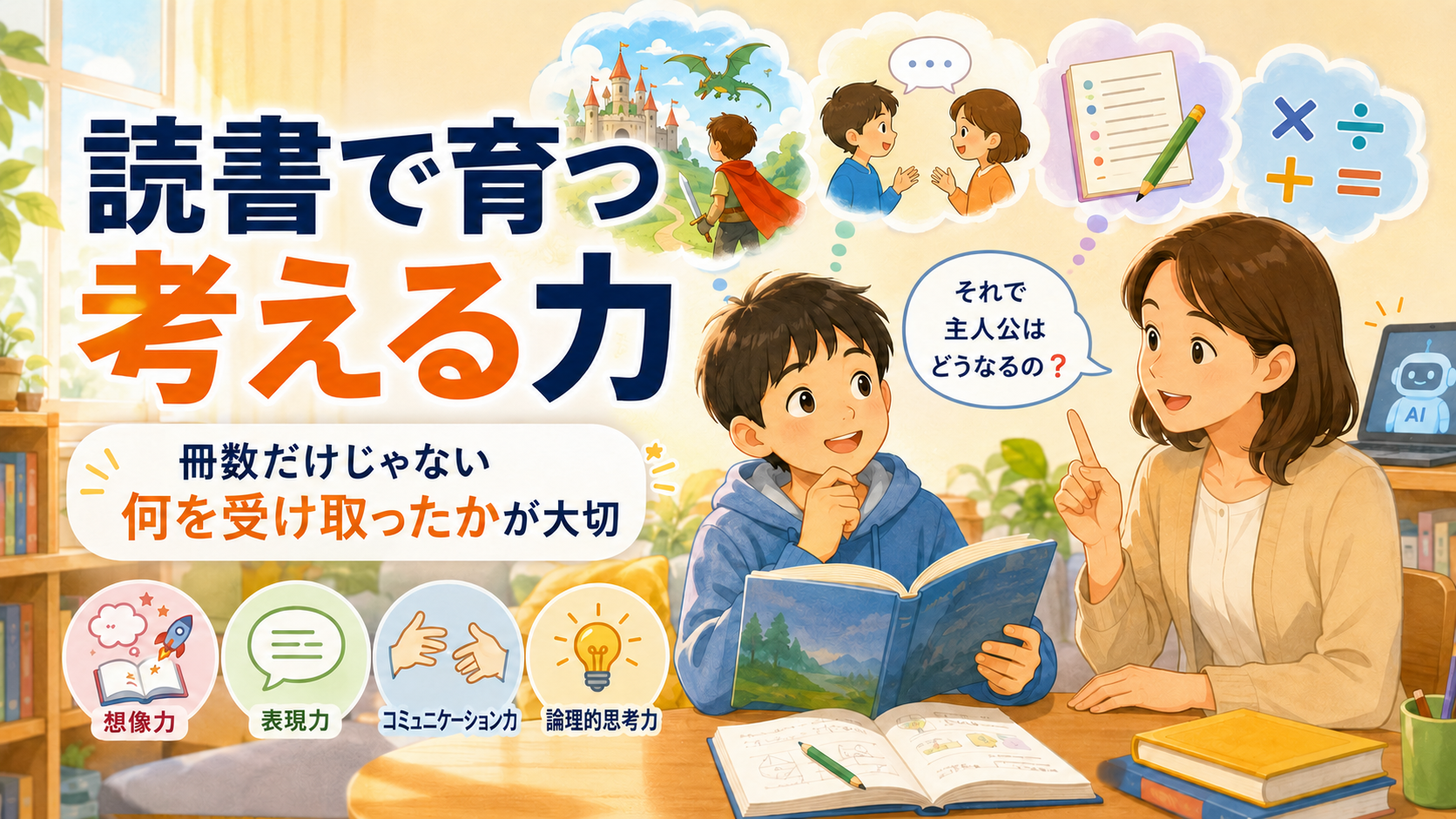 読書で大切なのは冊数だけじゃない|「何を受け取ったか」が考える力を育てる
