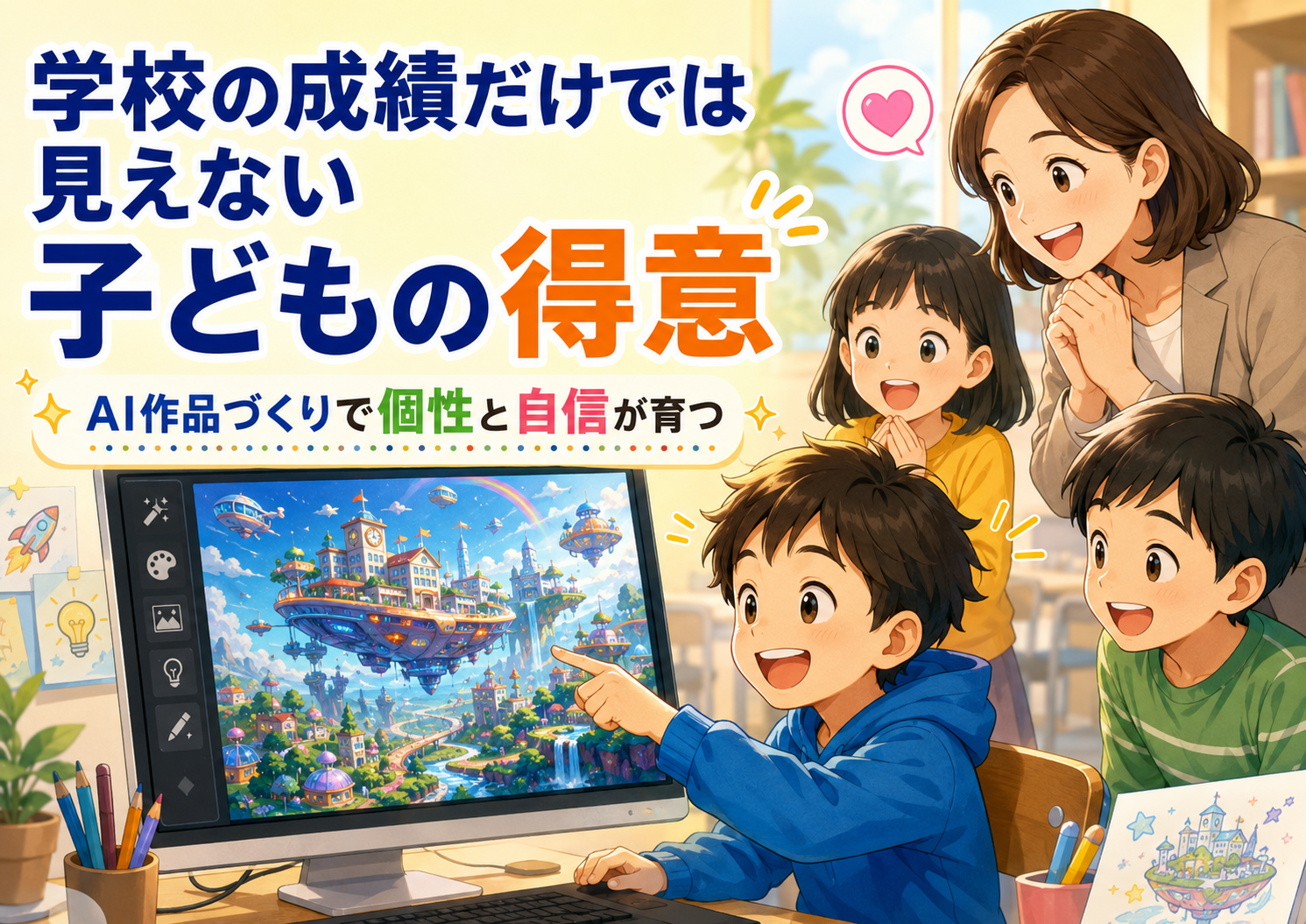 学校の成績だけでは見えない子どもの得意｜AI作品づくりで個性と自信が育つ