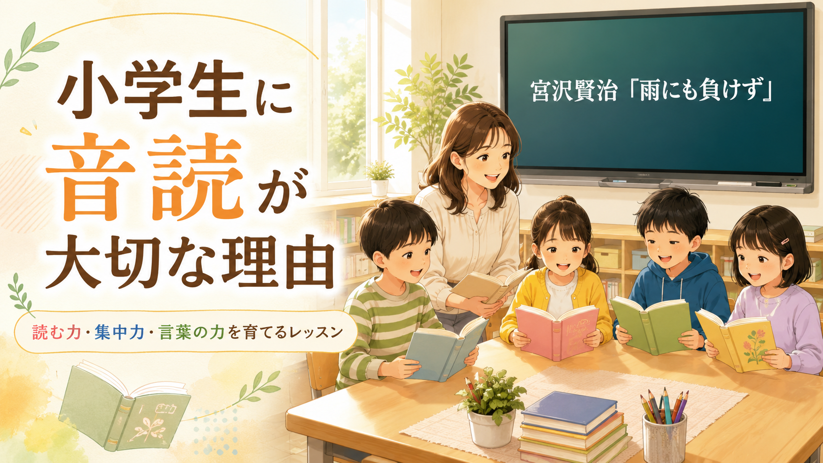 小学生に音読が大切な理由｜読む力・集中力・言葉の力を育てるレッスン
