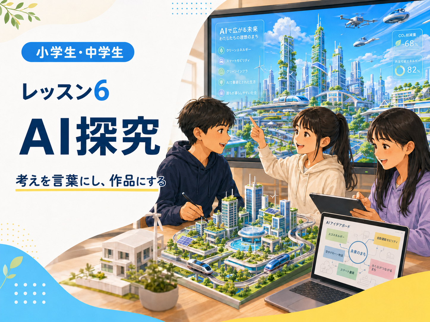 小学生・中学生のAI探究とは？｜考えを言葉にし、作品にするロジスクの学び