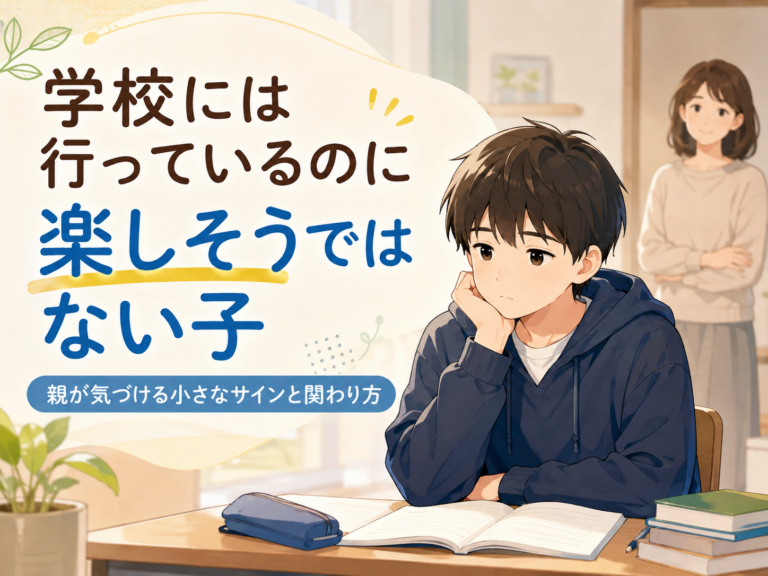 学校には行っているのに楽しそうではない子｜表情が乏しい小学生・中学生への関わり方