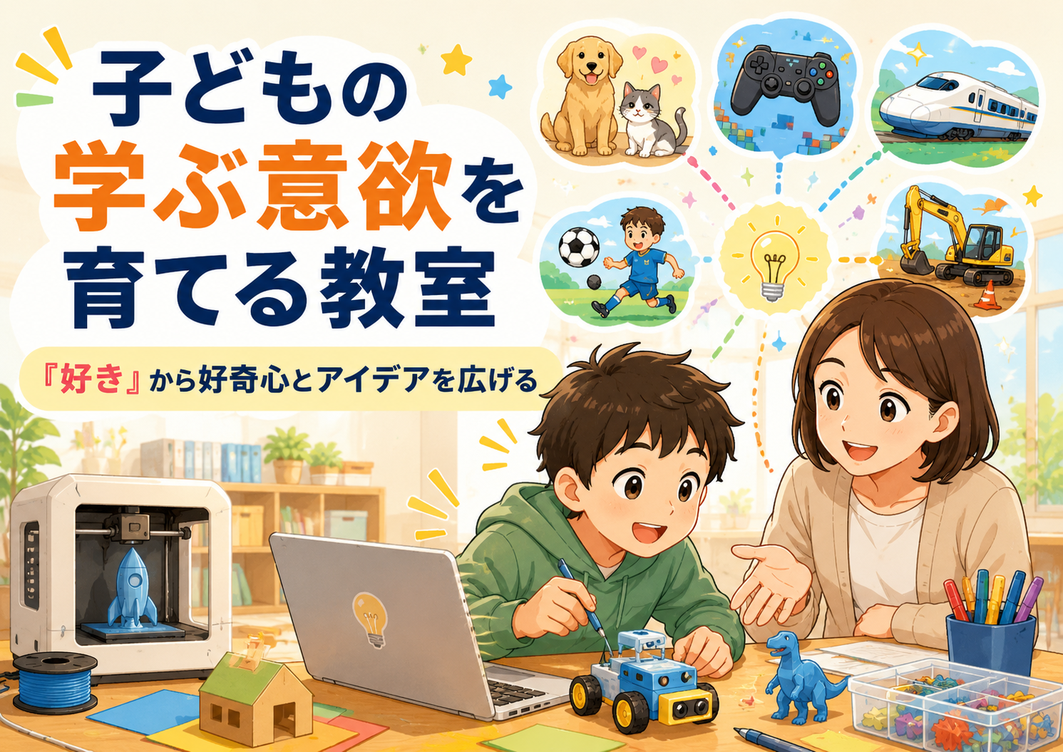 子どもの学ぶ意欲を育てる教室|「好き」から好奇心とアイデアを広げる