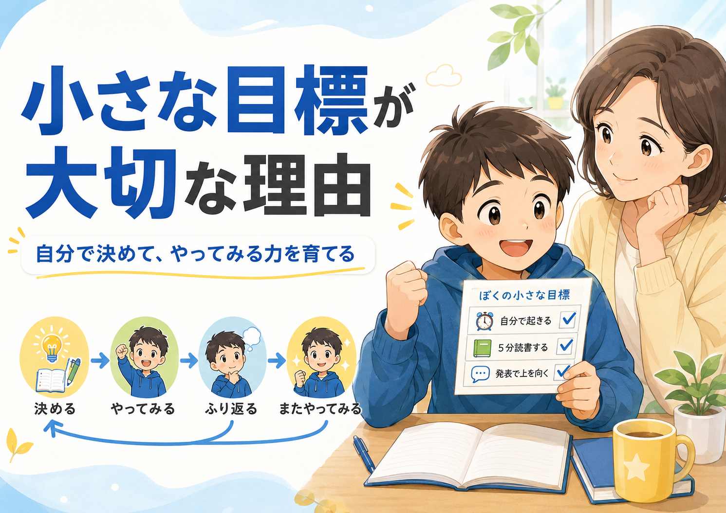 小学生・中学生に「小さな目標」が大切な理由｜自分で考え、次の一手を試す力を育てる