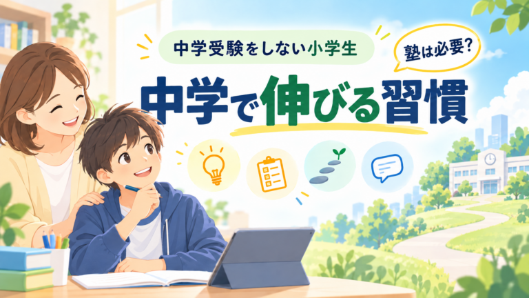 中学受験をしない小学生にも塾は必要?中学で伸びるために大切な習慣
